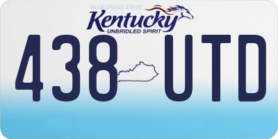 KY license plate 438UTD