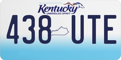 KY license plate 438UTE