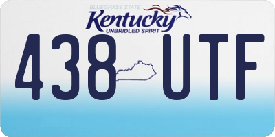 KY license plate 438UTF