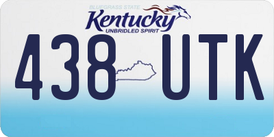 KY license plate 438UTK