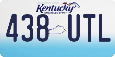 KY license plate 438UTL