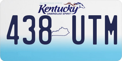 KY license plate 438UTM