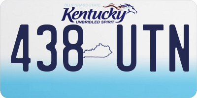 KY license plate 438UTN