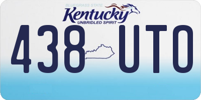 KY license plate 438UTO