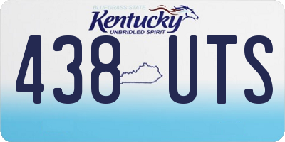 KY license plate 438UTS