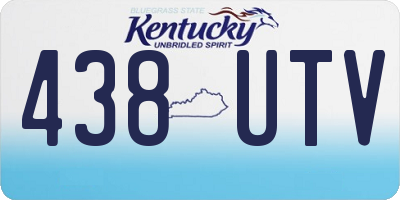 KY license plate 438UTV