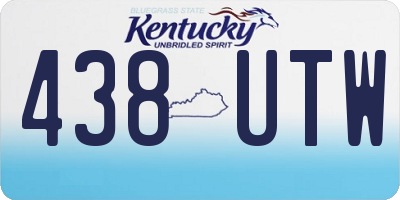 KY license plate 438UTW