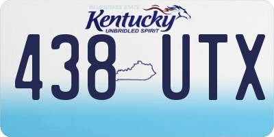 KY license plate 438UTX