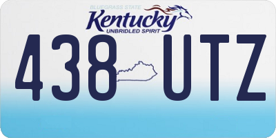 KY license plate 438UTZ