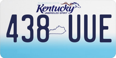 KY license plate 438UUE