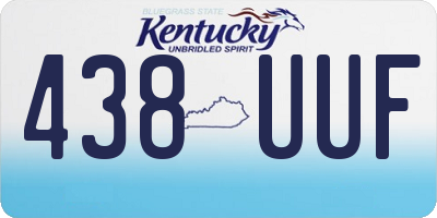 KY license plate 438UUF