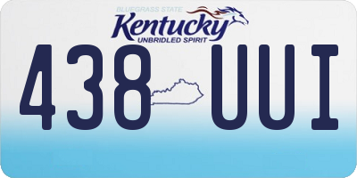 KY license plate 438UUI