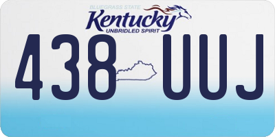 KY license plate 438UUJ