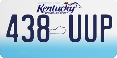 KY license plate 438UUP