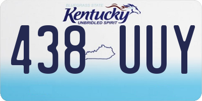 KY license plate 438UUY