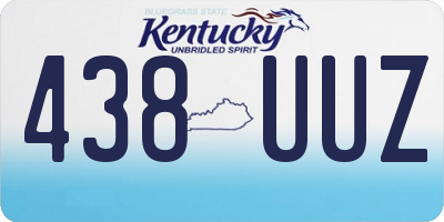 KY license plate 438UUZ