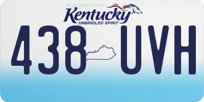KY license plate 438UVH
