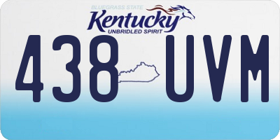 KY license plate 438UVM