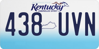 KY license plate 438UVN