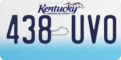 KY license plate 438UVO