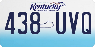 KY license plate 438UVQ