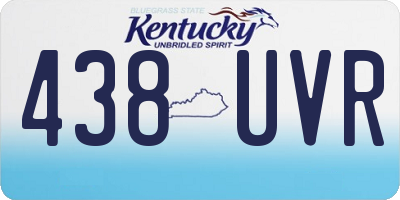 KY license plate 438UVR