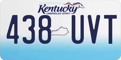 KY license plate 438UVT