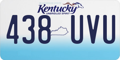 KY license plate 438UVU
