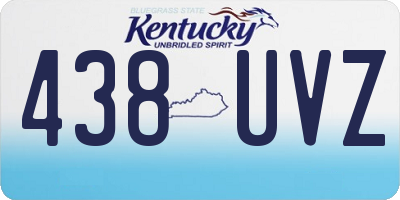 KY license plate 438UVZ