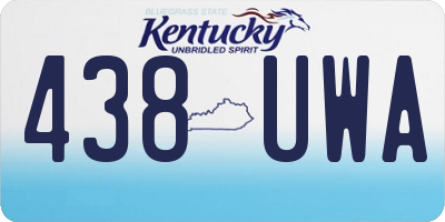 KY license plate 438UWA
