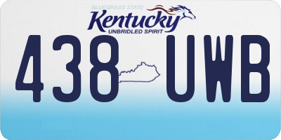KY license plate 438UWB