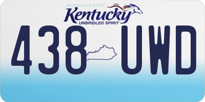 KY license plate 438UWD