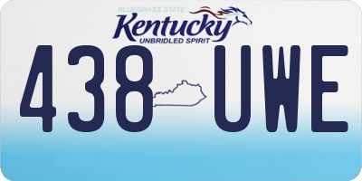 KY license plate 438UWE