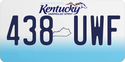 KY license plate 438UWF