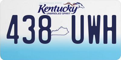 KY license plate 438UWH