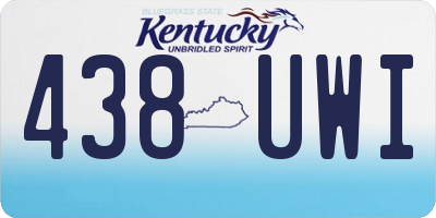 KY license plate 438UWI