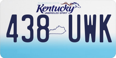 KY license plate 438UWK