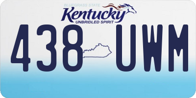 KY license plate 438UWM
