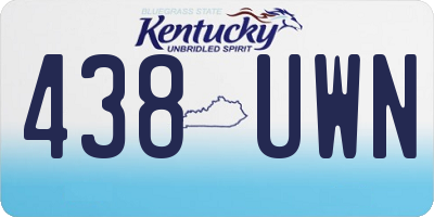 KY license plate 438UWN