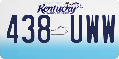 KY license plate 438UWW