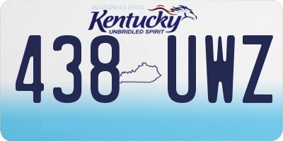KY license plate 438UWZ