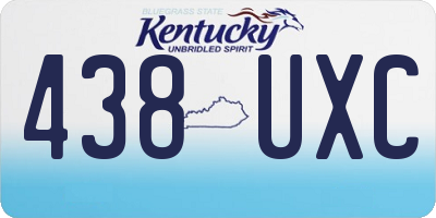 KY license plate 438UXC