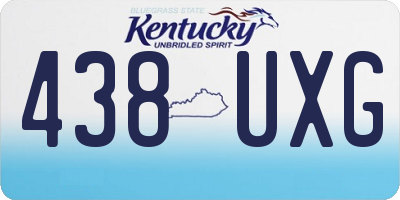 KY license plate 438UXG