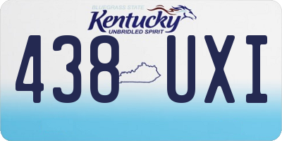 KY license plate 438UXI