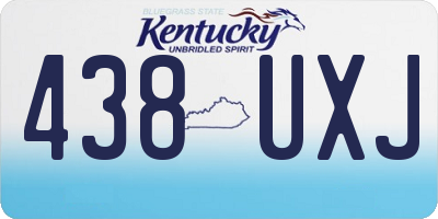 KY license plate 438UXJ