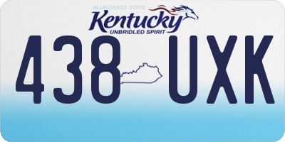 KY license plate 438UXK