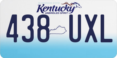 KY license plate 438UXL