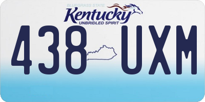 KY license plate 438UXM