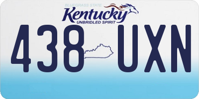KY license plate 438UXN