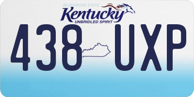 KY license plate 438UXP